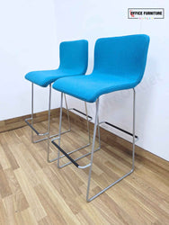 Orangebox Peak 03U Bar Stools Set of 2 Teal Office Stools