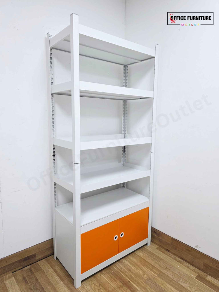 Metal Storage Racking Unit with Enclosed Cabinet (ST59)