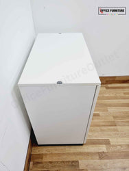 White Low-Level Double Door Storage Cabinet