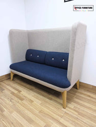 Orangebox Coze W02 High Back Work Sofa - Stone/Navy