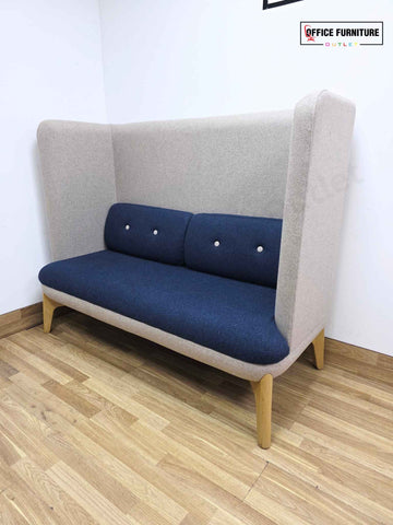 Orangebox Coze W02 High Back Work Sofa - Stone/Navy