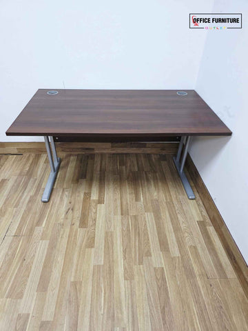 Walnut Straight Office Desk (140cm x 80cm)