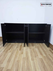 Black Ash Credenza Storage Cabinet (ST51)