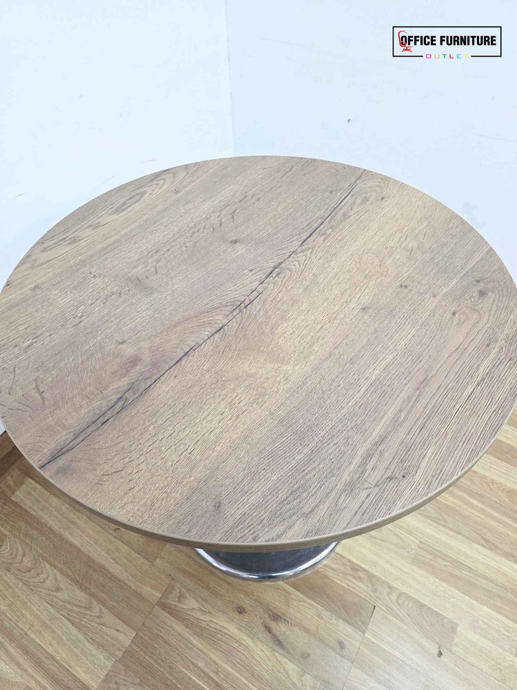 Antique Wood Round Meeting Table – 80cm (RT09)