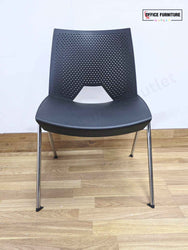 Black Strike Stackable Plastic Chair by Paolo Scagnellato