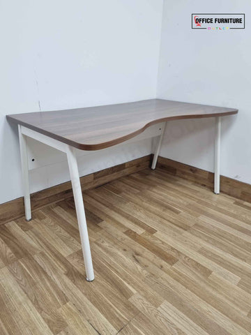 Double Wave Walnut Desk (140cm x 80cm)