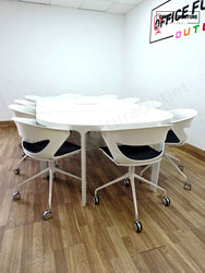 IKEA Bekant Meeting Table + 10 Kicca by Kastel Office Chairs – Complete Set
