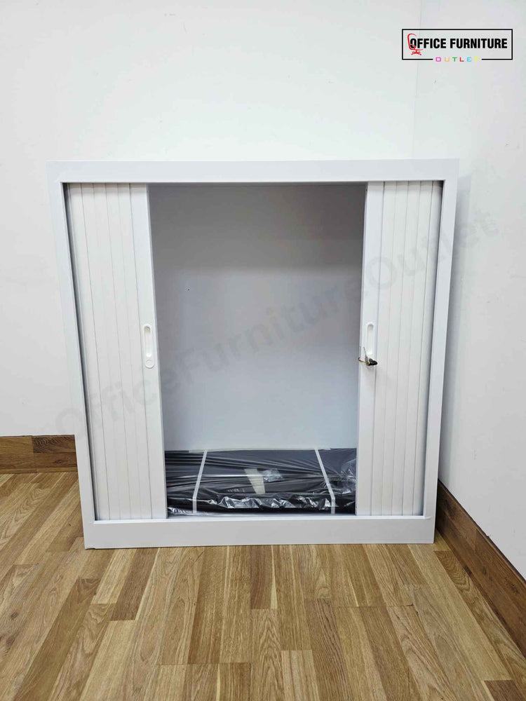 Mid-Level White Tambour Unit (ST36)