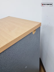 Four Drawer Filing Cabinet - Beech/Grey
