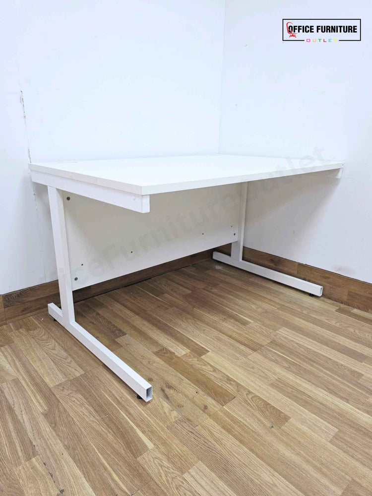 White Straight Office Desk (120cm x 80cm)