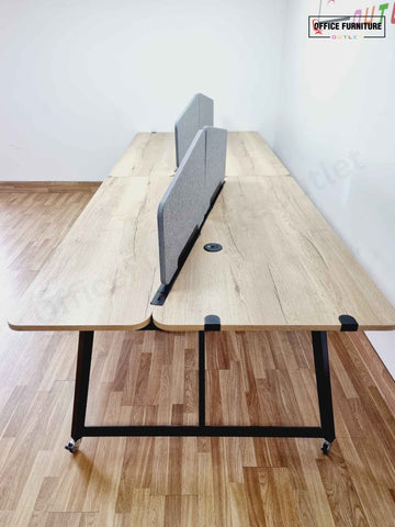 Four Person Frovi Bench Desk Workstation
