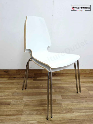 IKEA Vilmar Chairs – White (Set of 2)