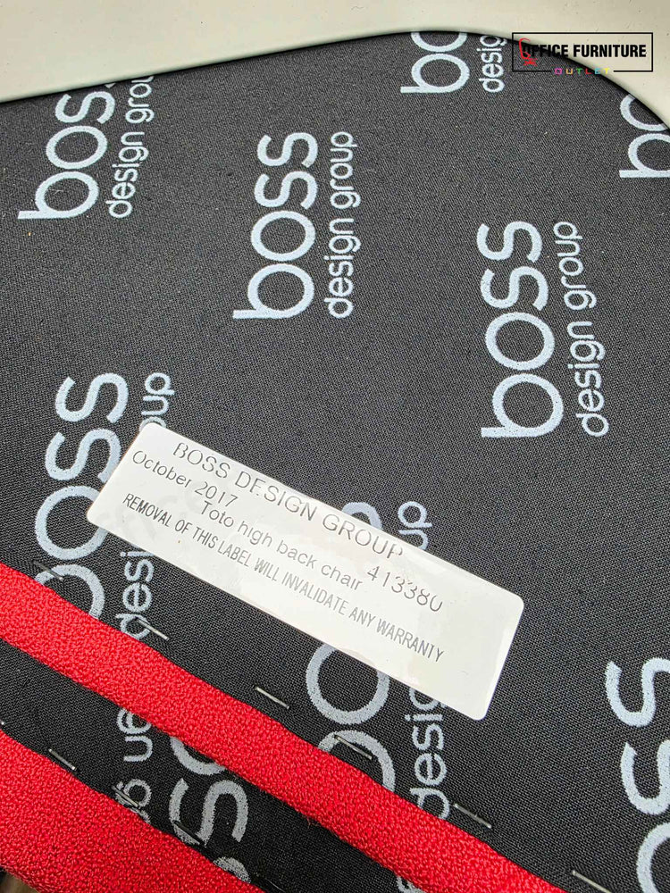 Boss Design Toto High Back Chair - Set of Two - Red