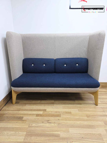 Orangebox Coze W02 High Back Work Sofa - Stone/Navy