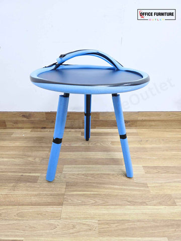 Used Frovi Peel Side Table Navy Blue Designer Occasional Table