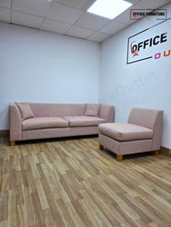 Dusty Pink Corner Sofa – Lyndon Design Office Seating UK