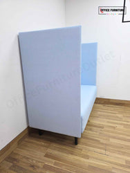 Modern High-Back Privacy Sofa – Light Blue