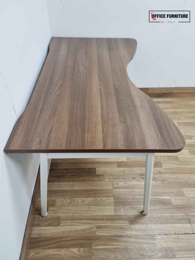 Double Wave Walnut Desk (140cm x 80cm)