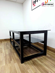 Modern Black Glass Side Table