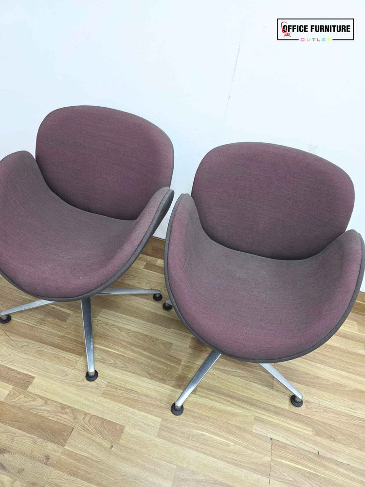 Mauve Reception Chairs - Set of 2