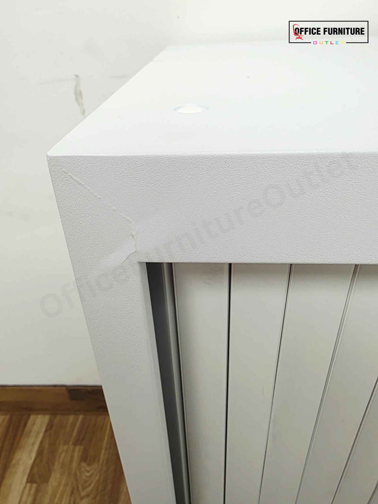 Mid-Level White Tambour Unit (ST36)