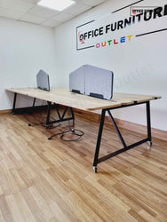 Four Person Frovi Bench Desk Workstation