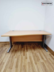 Brand New Beech Wave Desk (160cm X 100cm/80cm)