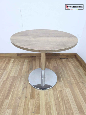 Antique Wood Round Meeting Table – 80cm (RT09)