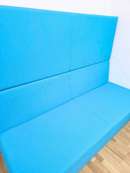 Teal High Back Seating Booths – Upholstered Reception / Breakout Booth Seating (Set of 2)