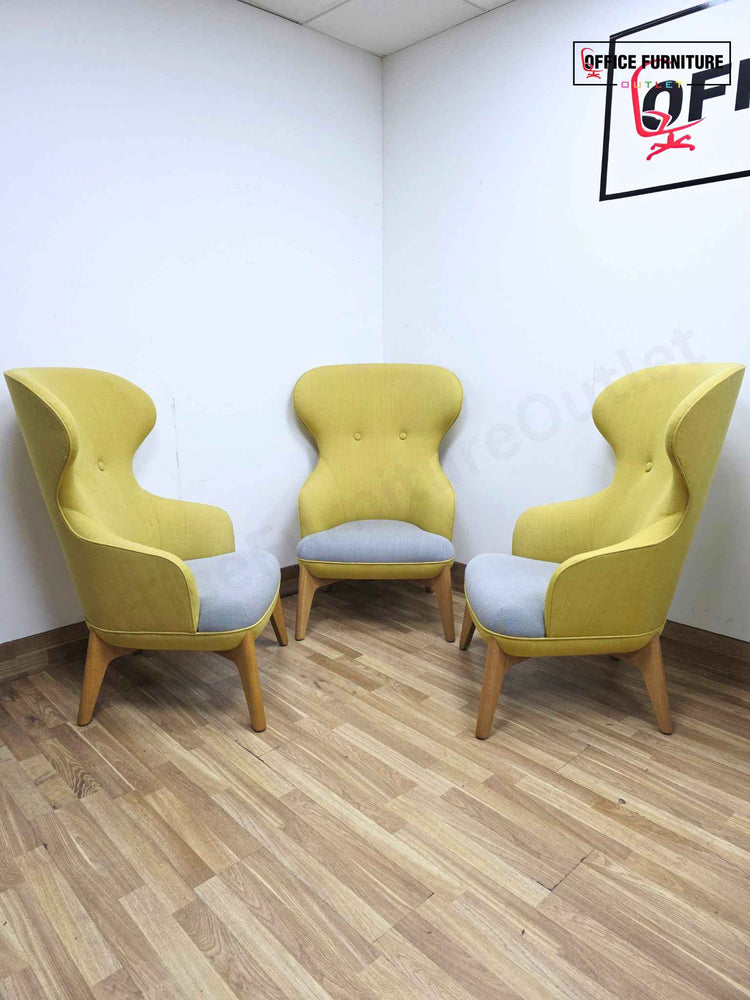 Orangebox Coze Chair – Yellow Back with Grey Seat