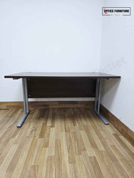 Walnut Straight Office Desk (140cm x 80cm)