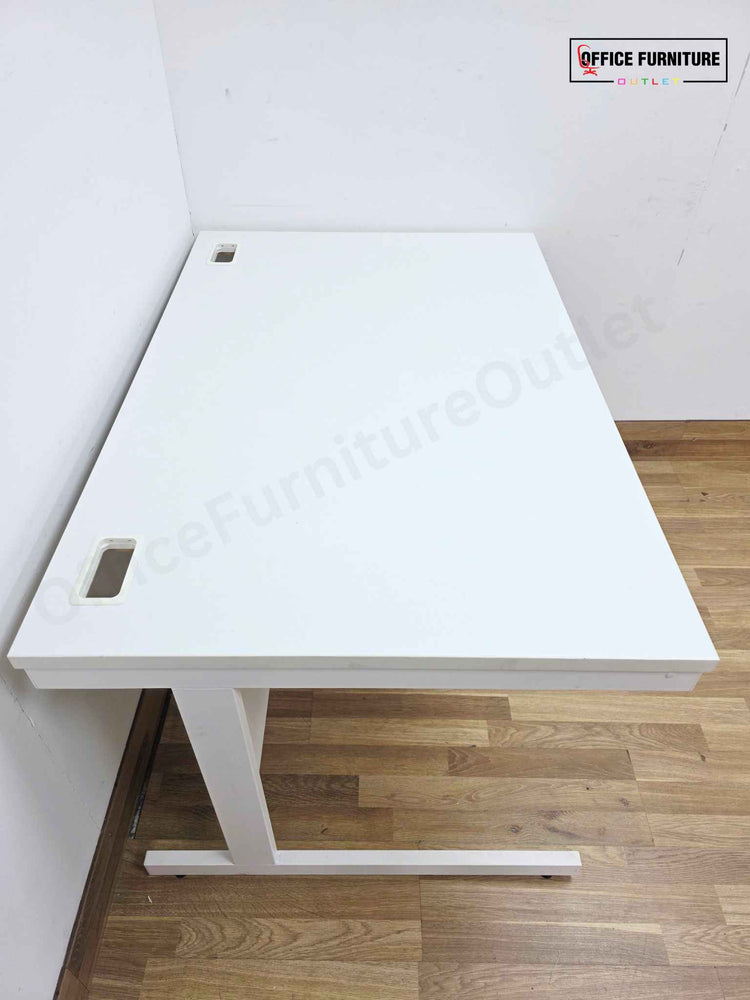 White Straight Office Desk (120cm x 80cm)