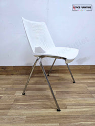 White Strike Stackable Plastic Chair by Paolo Scagnellato