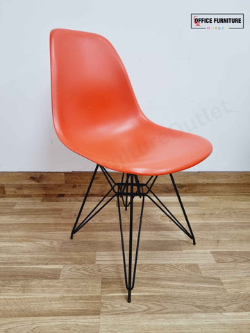 Original Vitra Eames DSR Chairs – Set of 2 (Colour Code 003 – Red)