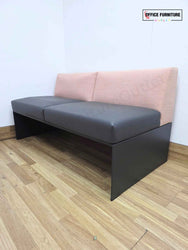 Brunner Designer 2 Seater Sofa & Pod Ottoman - Salmon Pink