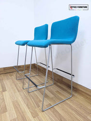 Orangebox Peak 03U Bar Stools Set of 2 Teal Office Stools