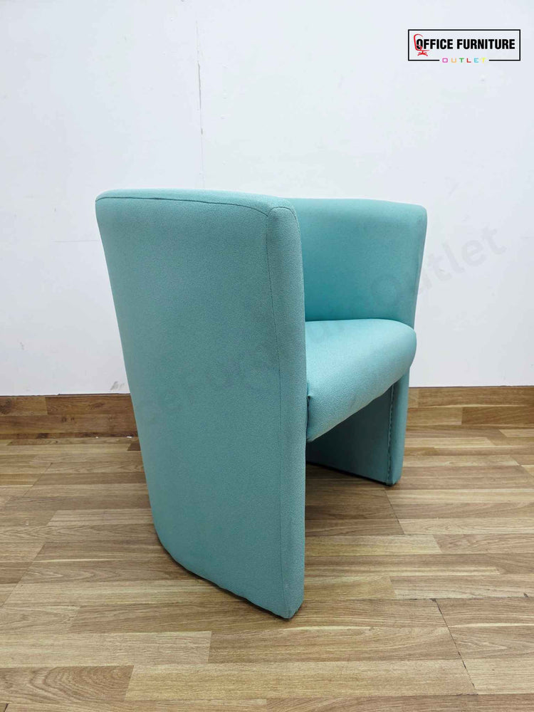 Set of Two Light Blue Tub Chairs