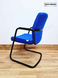 Set of 2 Blue Visitor Chairs By DS Ergonomics
