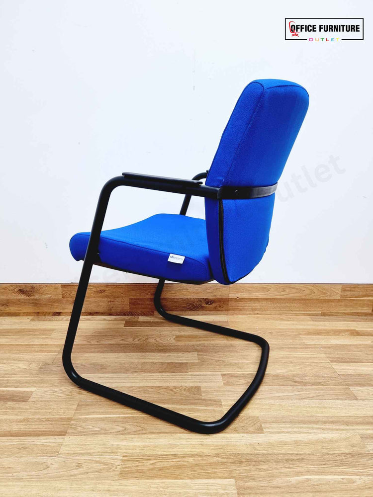 Set of 2 Blue Visitor Chairs By DS Ergonomics