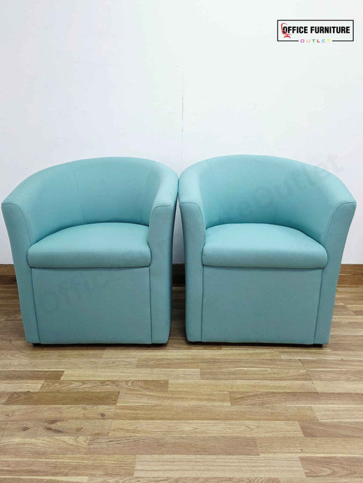 Set of 2 Tub Chairs – Light Blue