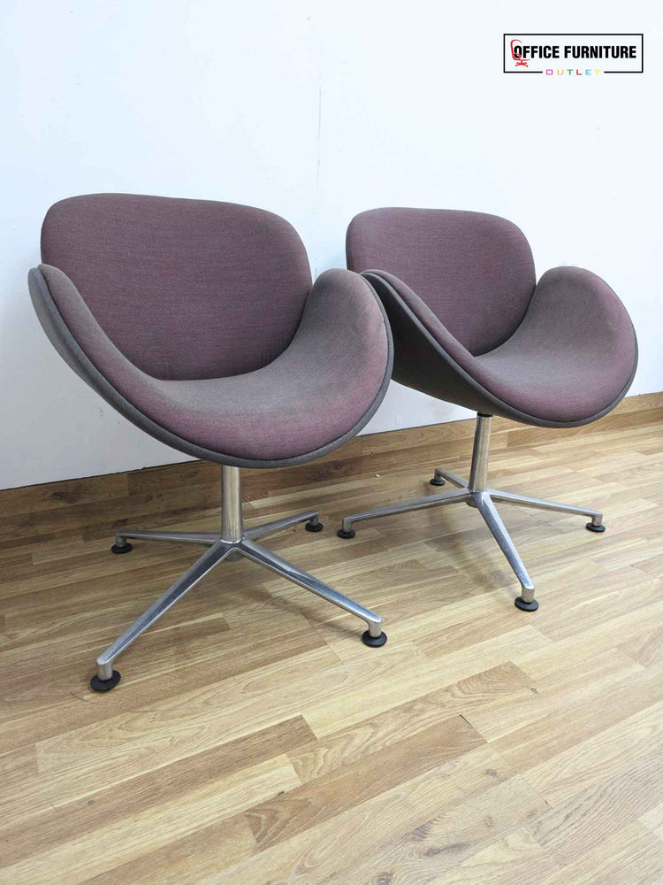 Mauve Reception Chairs - Set of 2