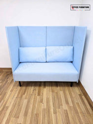 Modern High-Back Privacy Sofa – Light Blue