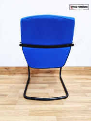 Set of 2 Blue Visitor Chairs By DS Ergonomics