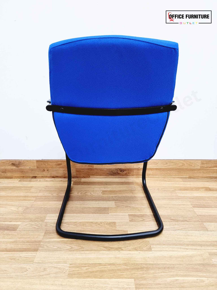 Set of 2 Blue Visitor Chairs By DS Ergonomics