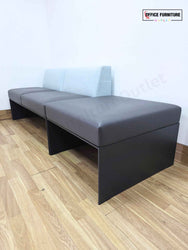 Brunner Designer 2 Seater Sofa & Pod Ottoman - Light Blue