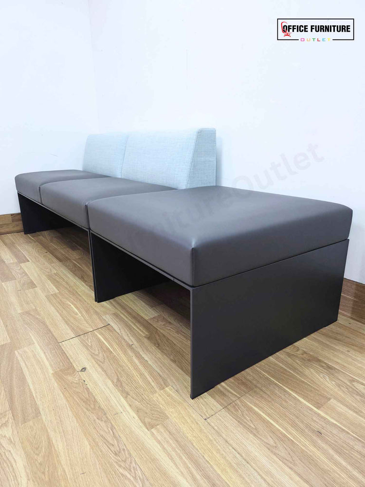 Brunner Designer 2 Seater Sofa & Pod Ottoman - Light Blue