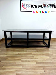 Modern Black Glass Side Table