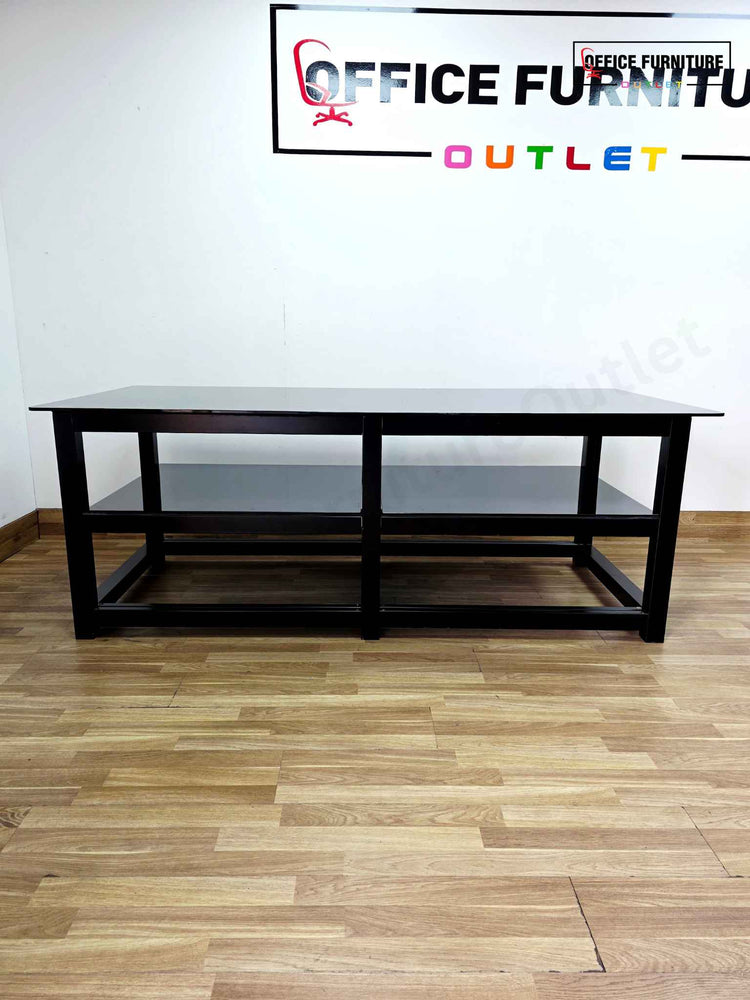 Modern Black Glass Side Table