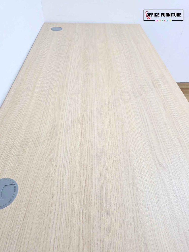 Light Oak Office Desk & Pedestal (160cm x 80cm)