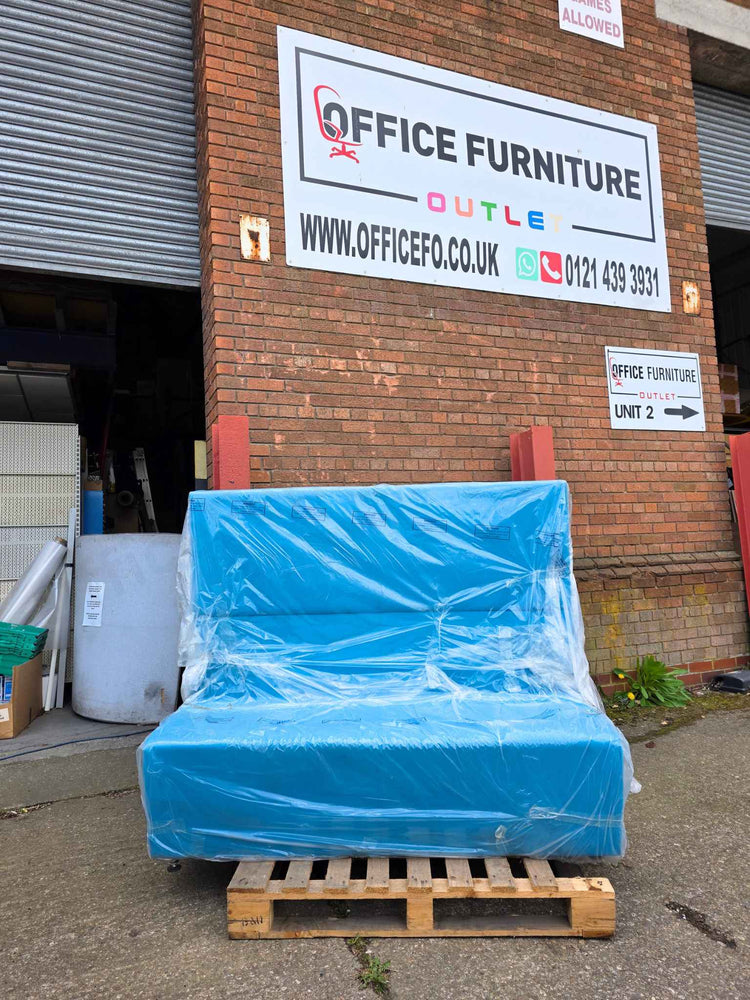 Teal High Back Seating Booths – Upholstered Reception / Breakout Booth Seating (Set of 2)